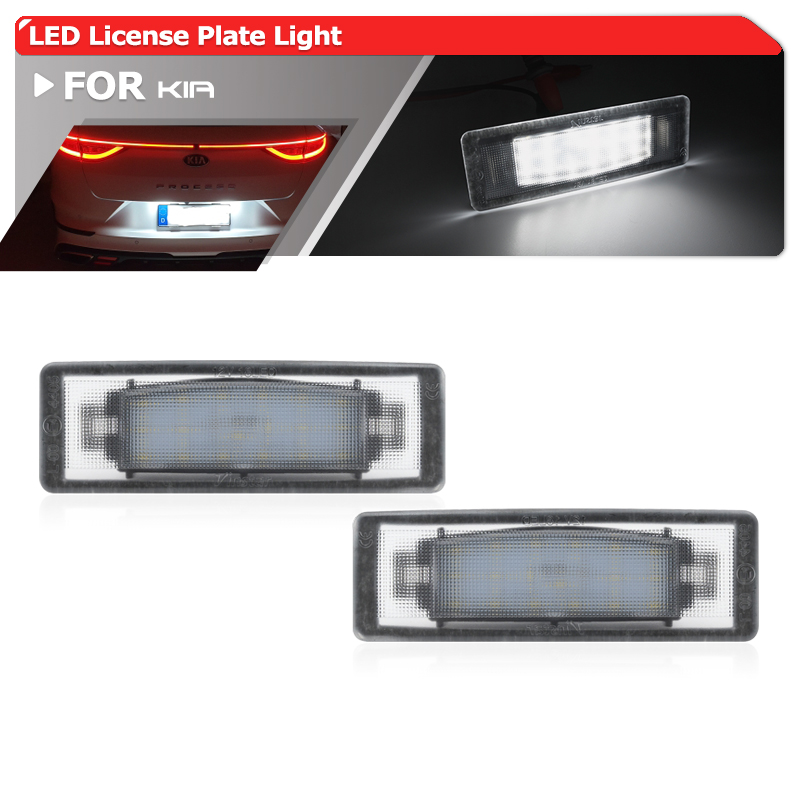 2x Pasuje do Kia Soul SK3 2019-2023 Proceed GT 2019 2020 2021 2022 2023 SMD Canbus Bezbłędne białe lampy oświetlenia tablicy rejestracyjnej LED