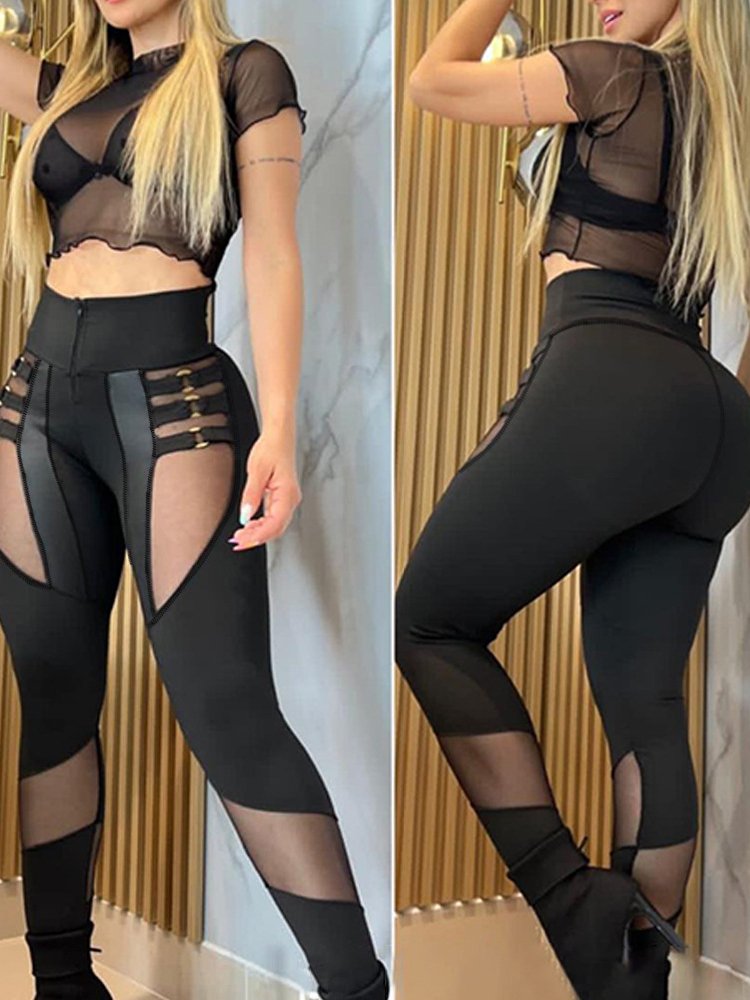 Mulheres sólido apertado cintura alta fino ajuste bainha calças compridas outono emendado pacote hip calças sexy 2023 regular casual senhoras