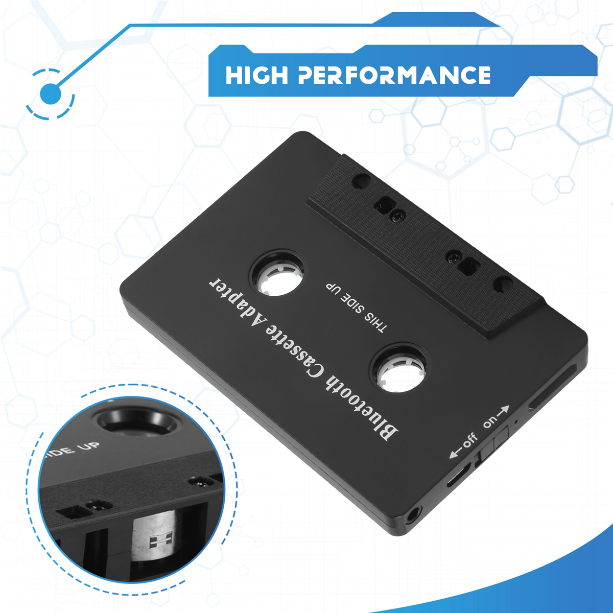 Universal Cassette Bluetooth 5.0 Audio Car Tape Aux Stereo Adapter with Mic for Phone MP3 AUX Cable CD Player TQ