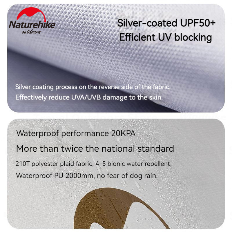Naturehike Camping Tent 2-3 People Waterproof UPF50+ Camping Tent Outdoor Ultralight Portable Hiking Trekking Sun Shelter