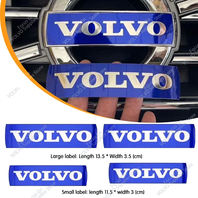 Para VOLVO XC60 S60 XC70 XC90 S40 V40 V60 insignia de emblema de parrilla delantera pegatina de insignia de maletero trasero accesorios adhesivos para volante