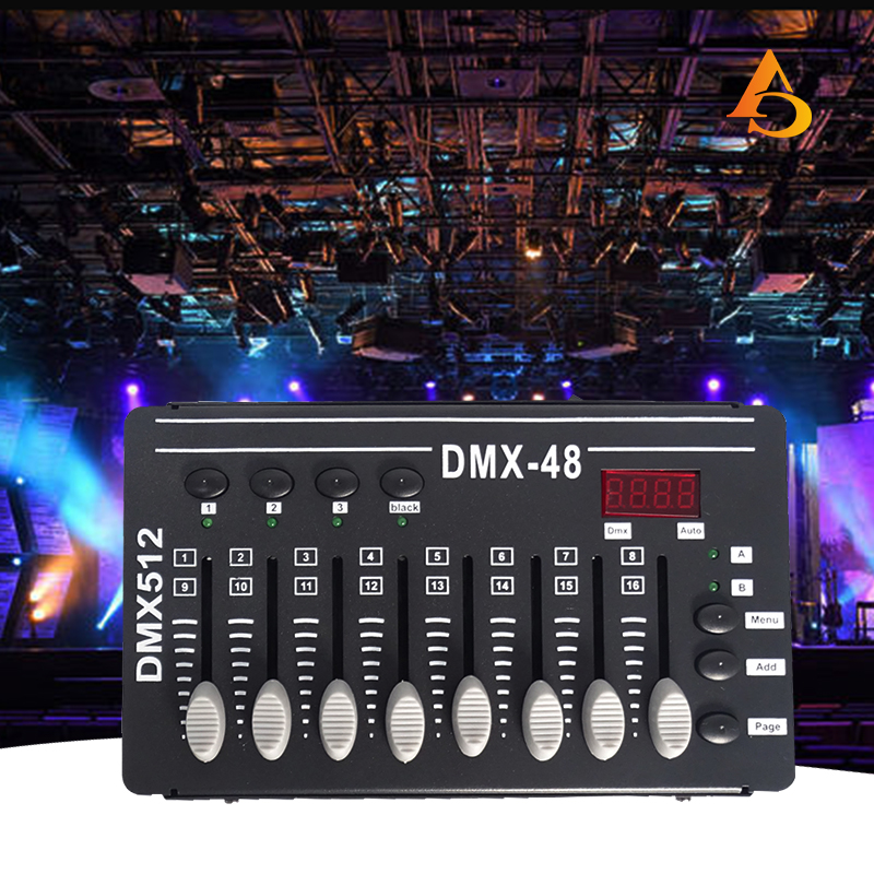 Mini controlador de luz LED Dmx para escenario, consola de luz Par DJ para cabezales móviles, consola de efectos de iluminación de discoteca
