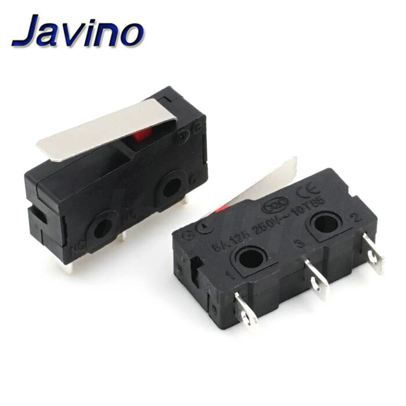 10-100 Uds interruptor táctil encendido apagado KW11-3Z 5A 250V microinterruptor hebilla de 3 pines nuevo interruptor de mango recto el botón de contacto Micro interruptor