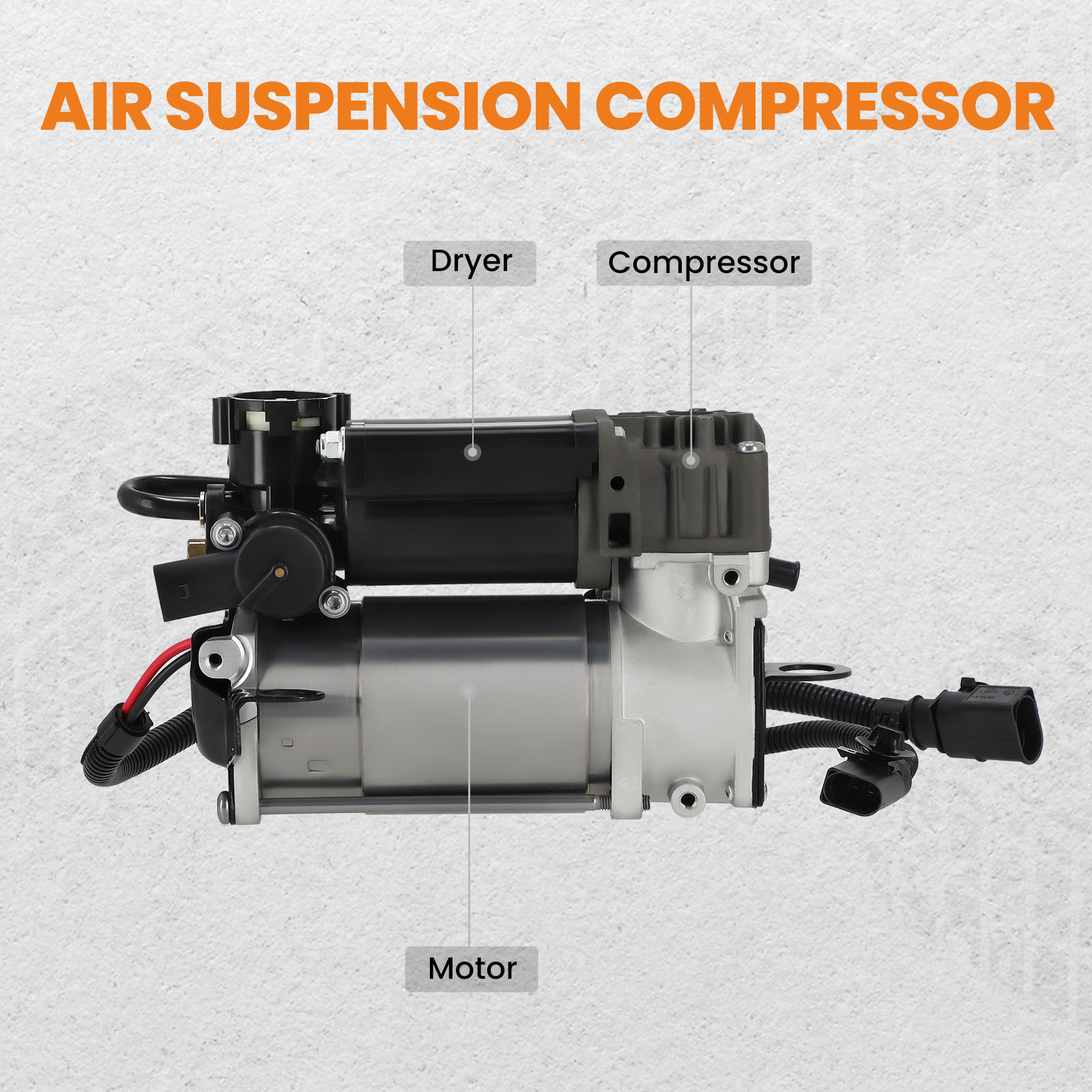 Bomba do compressor da suspensão do ar e jogo do relé, Audi Allroad Quattro C5 4B 01-05 4154031020 1136000168 4B0616009A 4B0616009