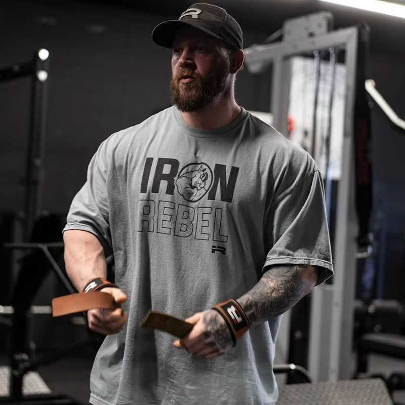 Herren Gym Streetwear T-Shirt, „Earned Not Given“-Textdesign, Oversized Rundhalsausschnitt zum Trainieren