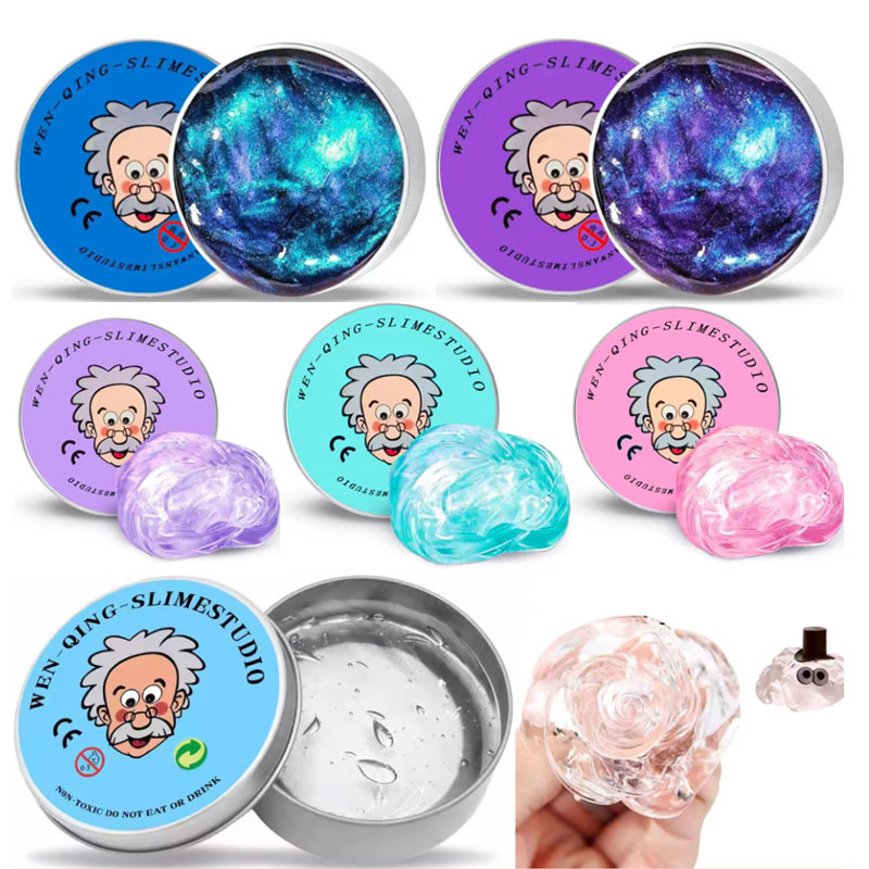 # Kit de jouets en pâte à modeler liquide réutilisable, slime rebondissant, argile colorée, pâte à modeler faite à la main, jouets anti-stress pour enfants