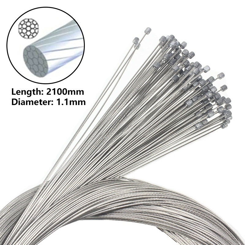 Kable do zmiany biegów roweru szosowego i górskiego, kabel wewnętrzny ze stali nierdzewnej, 2100x1.1mm, akcesoria rowerowe