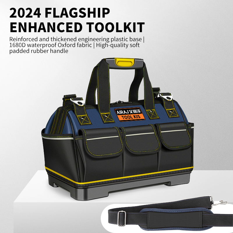 AIRAJ Multifunctional Tool Bags 1680D Oxford Cloth Electrician Bags Waterproof and Wear-Resistant High Capacity Storage Bags