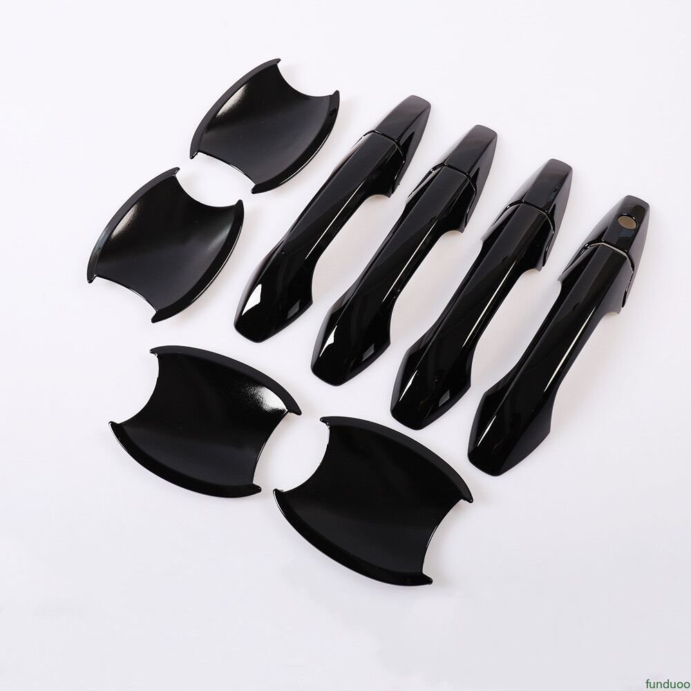 Para honda crv CR-V 2007-2011 preto brilhante de fibra de carbono cromo maçaneta da porta do carro capa decoração guarnição adesivo estilo acessórios