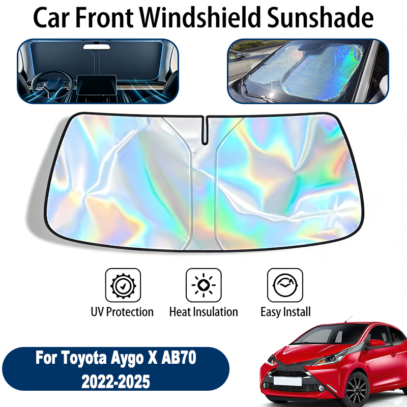 Pare-soleil pliable pour pare-brise, réfléchissant aux UV, pour Toyota Aygo X AB70 2022 – 2025, accessoires de protection solaire pour fenêtre avant