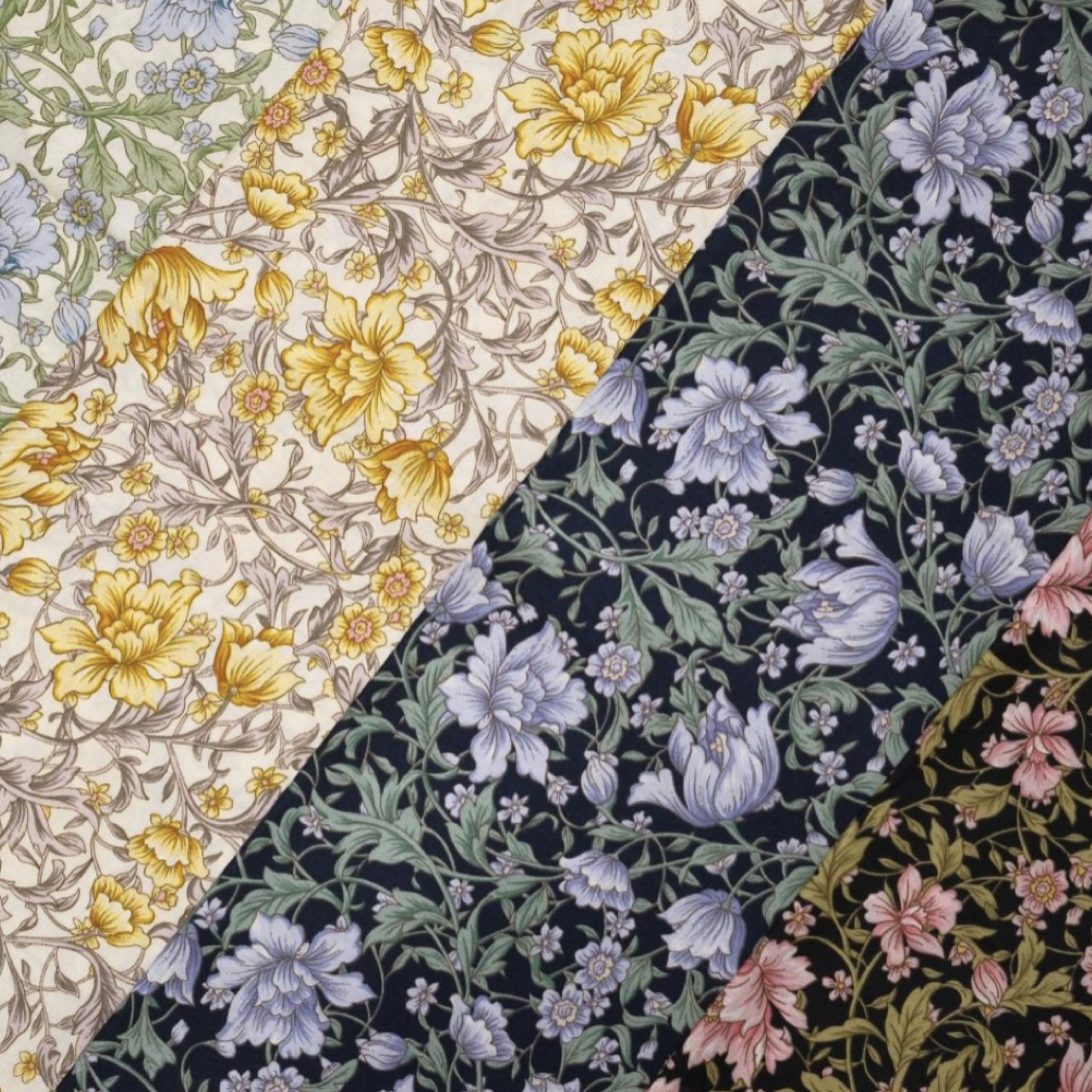 William Morris-Stil, Blumenmuster, 100 % Baumwolle, Stoff zum Nähen, Kleid, Hemd, Bluse, Quilten, DIY, handgefertigt, Basteln, Bekleidungsmaterial