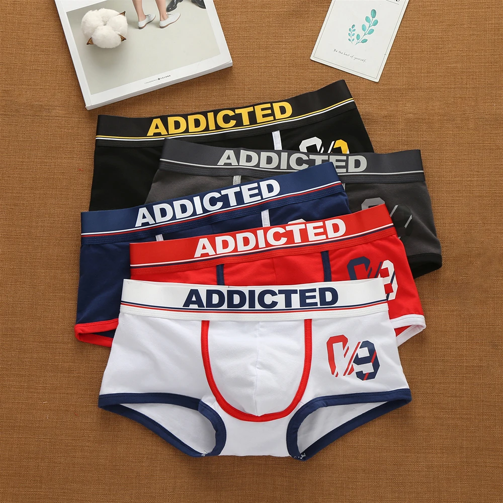 Marca masculina algodão roupa interior cintura baixa sexy na moda briefs confortável suor-absorvente antibacteriano boxer shorts cuecas