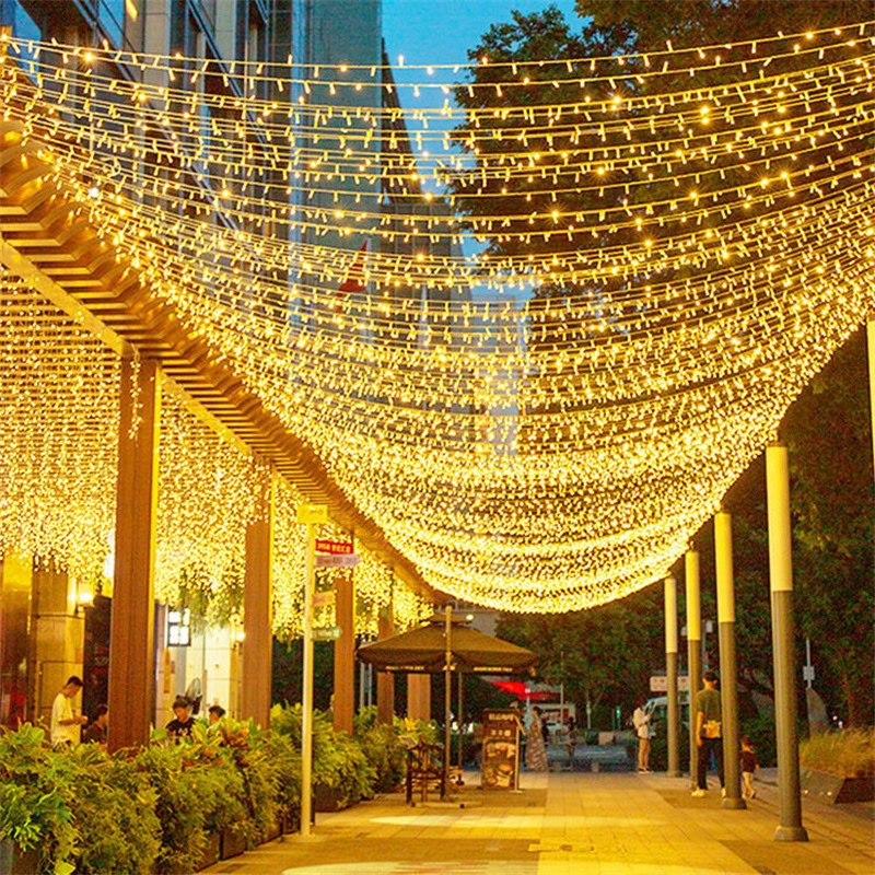 Guirnalda de luces LED para boda IP44, guirnalda de luces impermeable para Fiesta al aire libre, 8 modos, decoración navideña para decoración de bodas y Pascua