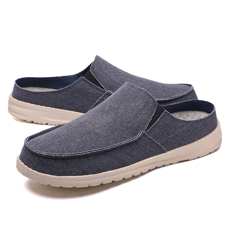 Zapatos informales para hombre, zapatos sin cordones, mocasines ligeros, sandalias para hombre, medias zapatillas transpirables, zapatos de lona