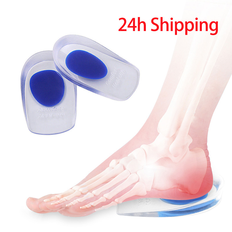 2 Stuks Siliconen Hiel Pads Fasciitis Plantaris Man Hielspoor Siliconen Gel Hiel Cups Hak Pijn Hak Voor Schoenen voet Siliconen Voet Pad