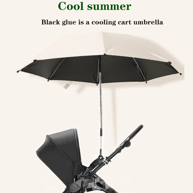 Carrinho de bebê dobrável guarda-chuva uv sol proteção contra chuva guarda-sol 360 graus ajustável universal carrinho pára-sol dossel coverbab