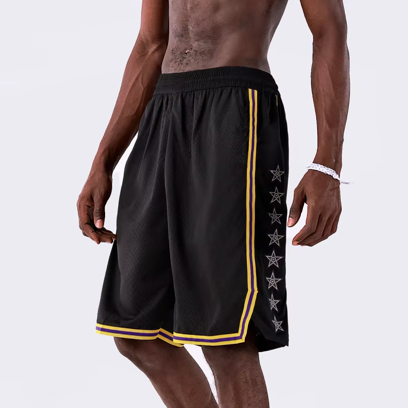 2026 New Men's Black 3D Print Mesh Basketball Shorts Y2K Oversized Casual Pants Suitable for Daily A