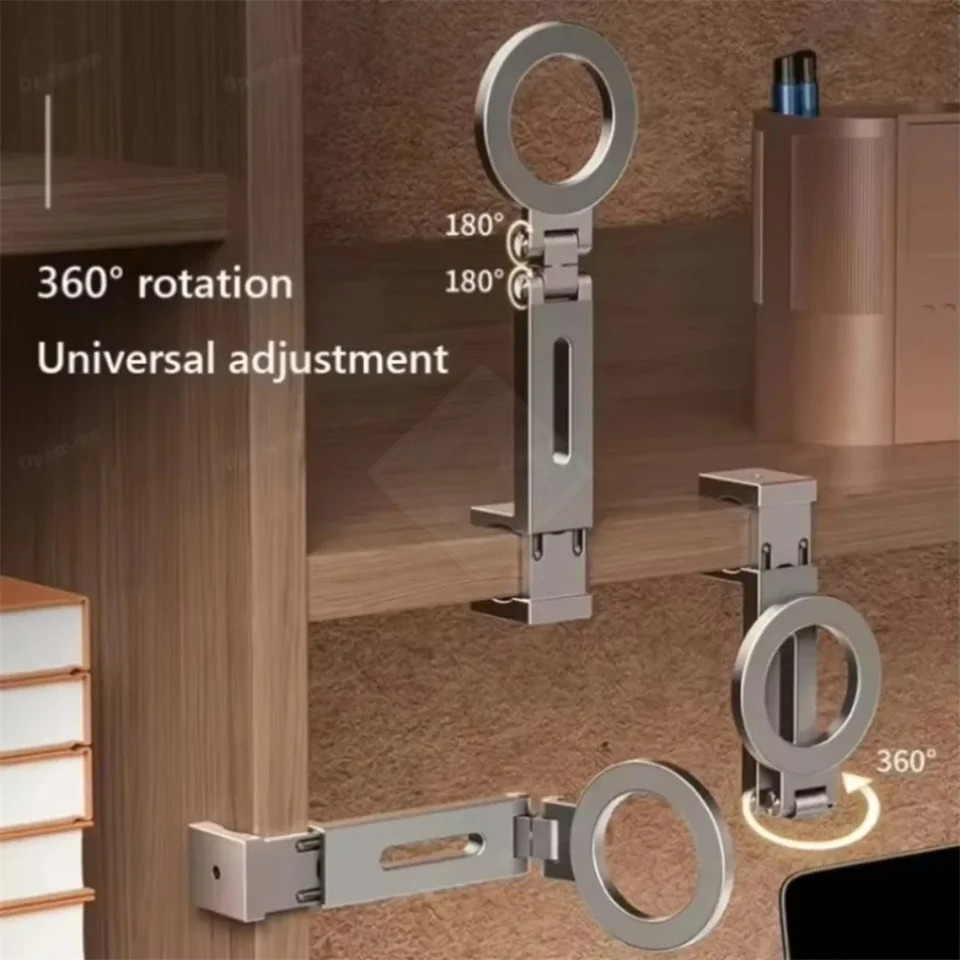 調整可能なユニバーサル磁気式スマホホルダー、旅行必需品、柔軟な回転、ハンズフリー、飛行機用スマホマウント、シート用スマホスタンド