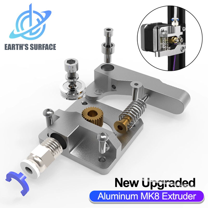 อลูมิเนียมอัพเกรด Bowden Extruder MK8 Extruder ไดรฟ์ฟีดชุดสําหรับ Creality Ender3 3 PRO Ender5 CR10 CR-10S 3D ชิ้นส่วนเครื่องพิมพ์