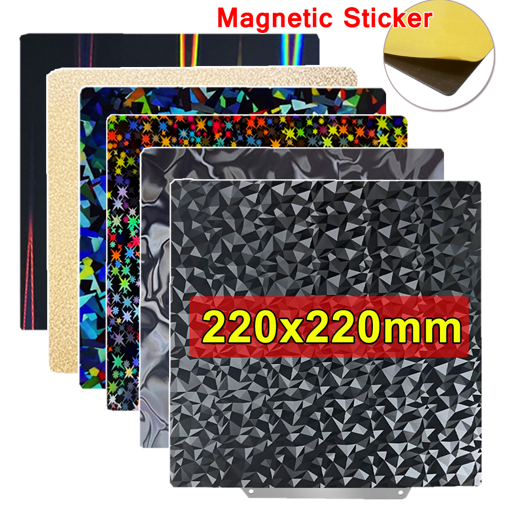 Dwustronne magnetyczne podgrzewane łóżko 220x220mm Płyta montażowa H1H PEI Arkusz PEO PET Płyta do Anycubic Mega Pro Anet A8 Duplicator I3