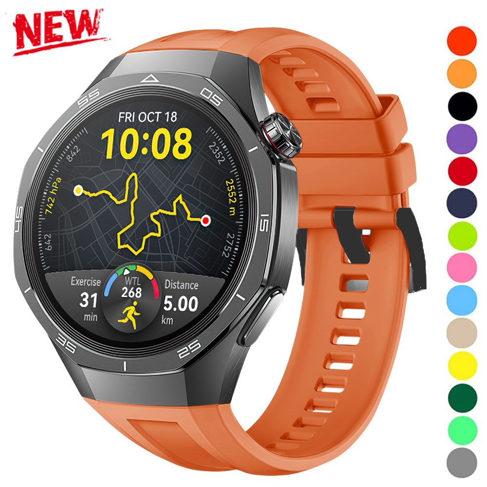 Correa de silicona de 22mm para Huawei GT5 pro, accesorios de Correa deportiva de 46mm para Huawei GT4 de 46mm, pulsera GT2e reemplazable