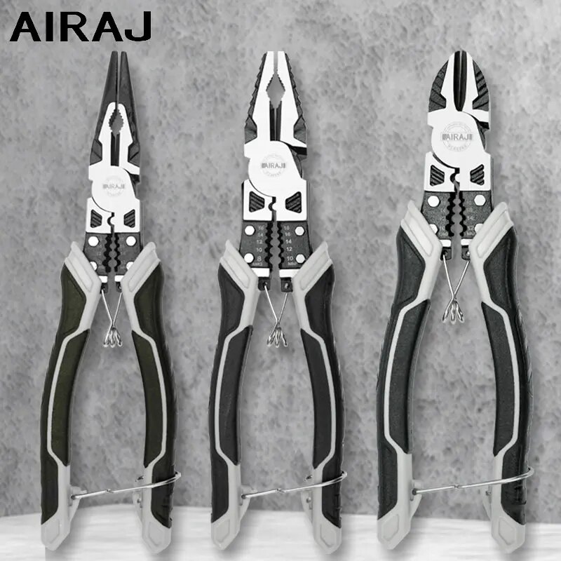 AIRAJ-Alicates diagonales universales multifuncionales, cortadores de alambre, herramientas de reparación duraderas antideslizantes para electricista profesional