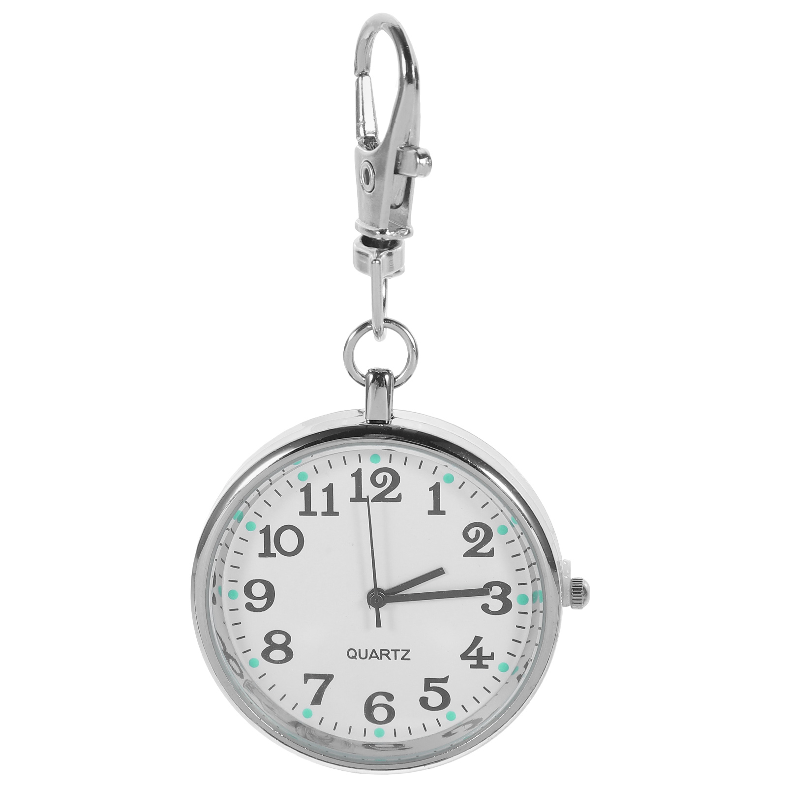 Nurse Watch Keychain Pocket Watches for Women Clinical Small Portable Fob Hanging Watch with Keyring Durable Materials Clear