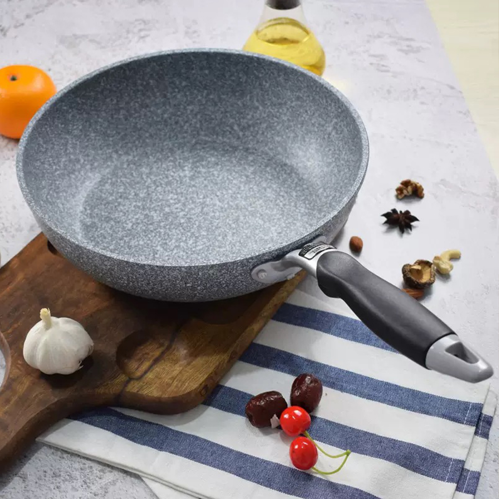 28cm durável antiaderente wok frigideira pote de cerâmica casa bife frigideira panqueca frito fogão de indução fogão a gás panela especial