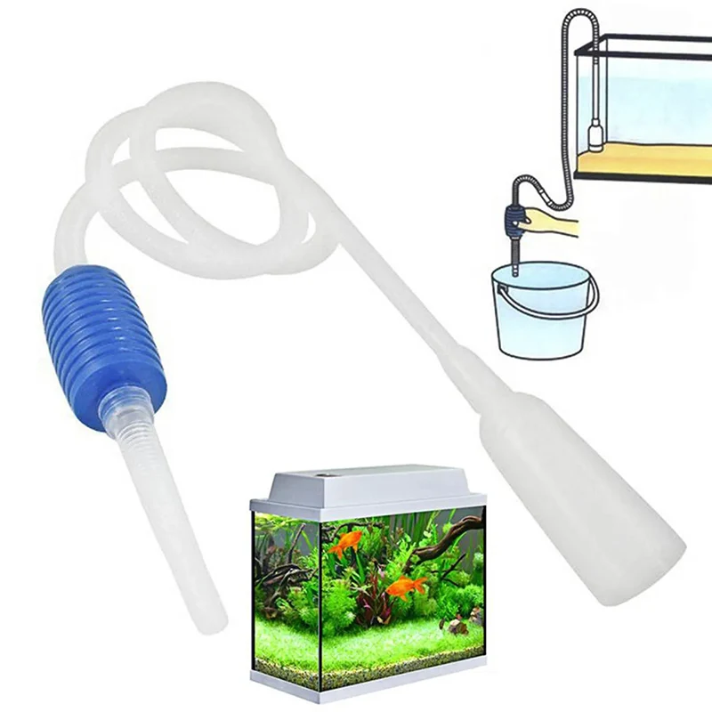 Semiautomático aquário limpo vácuo mudança de água trocador cascalho aquário simples tanque de peixes vácuo sifão bomba mais limpa
