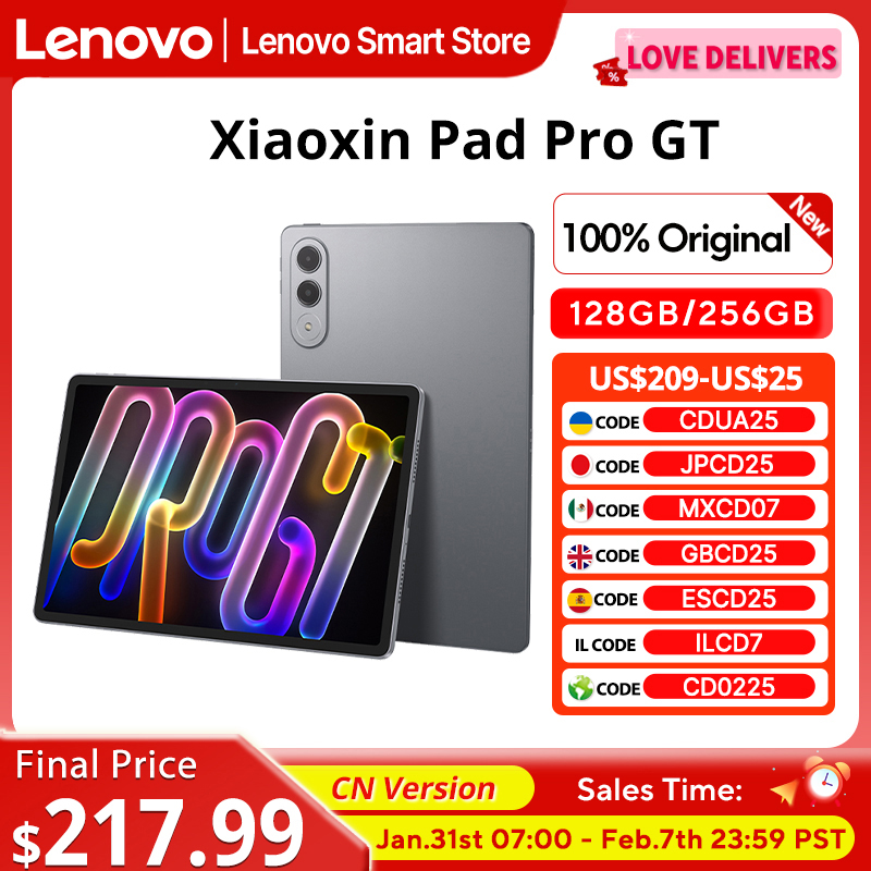Lenovo Xiaoxin Pad Pro GT 2025 แท็บเล็ต 11.1 นิ้ว 128/256 GB Snapdragon 8 Gen3 หน้าจอ LCD 144Hz 3.2K กล้อง 13MP ชาร์จเร็ว 68W แบตเตอรี่ 8860mAh
