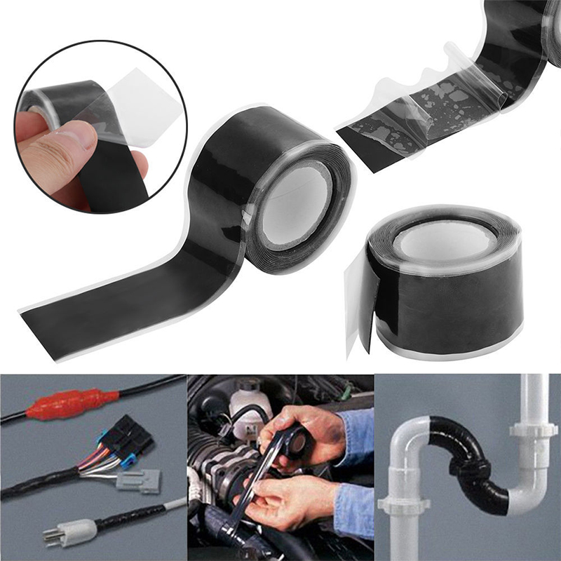 Cinta de rescate impermeable de silicona autoadhesiva, utilizada para fijar tuberías, sellar tuberías, cables coaxiales para exteriores y herramientas.