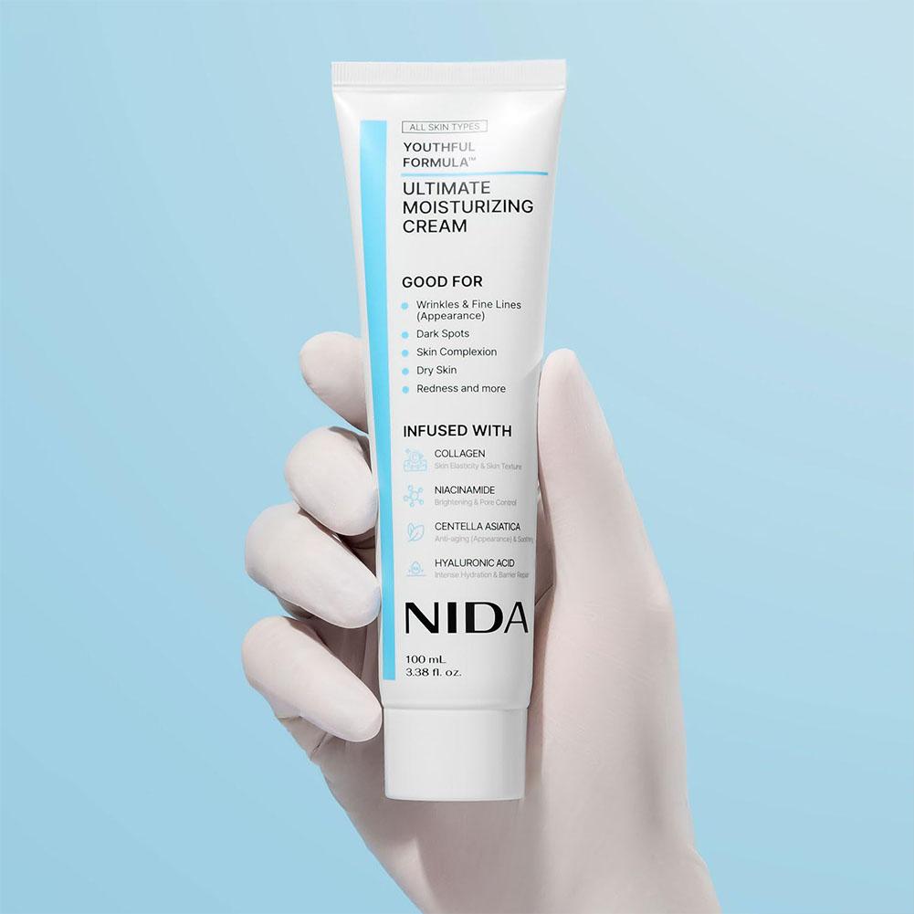 NIDA Ultimate Moisturizing Cream Anti-Aging Repairing Calming Pore Moisturizer Repair Redness Whitening Essence Skin Care