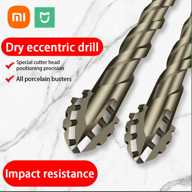 Broca excéntrica de cuatro filos Xiaomi Mijia, herramientas de carpintería mejoradas de aleación de alta dureza, juego de brocas para ladrillos de hormigón y porcelana