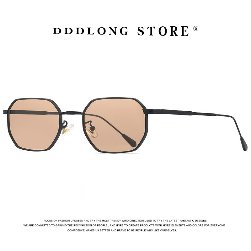 DDDLONG Lunettes de soleil carrées rétro tendance punk Y2k pour femmes et hommes, lunettes de soleil vintage UV400 pour l'extérieur D734