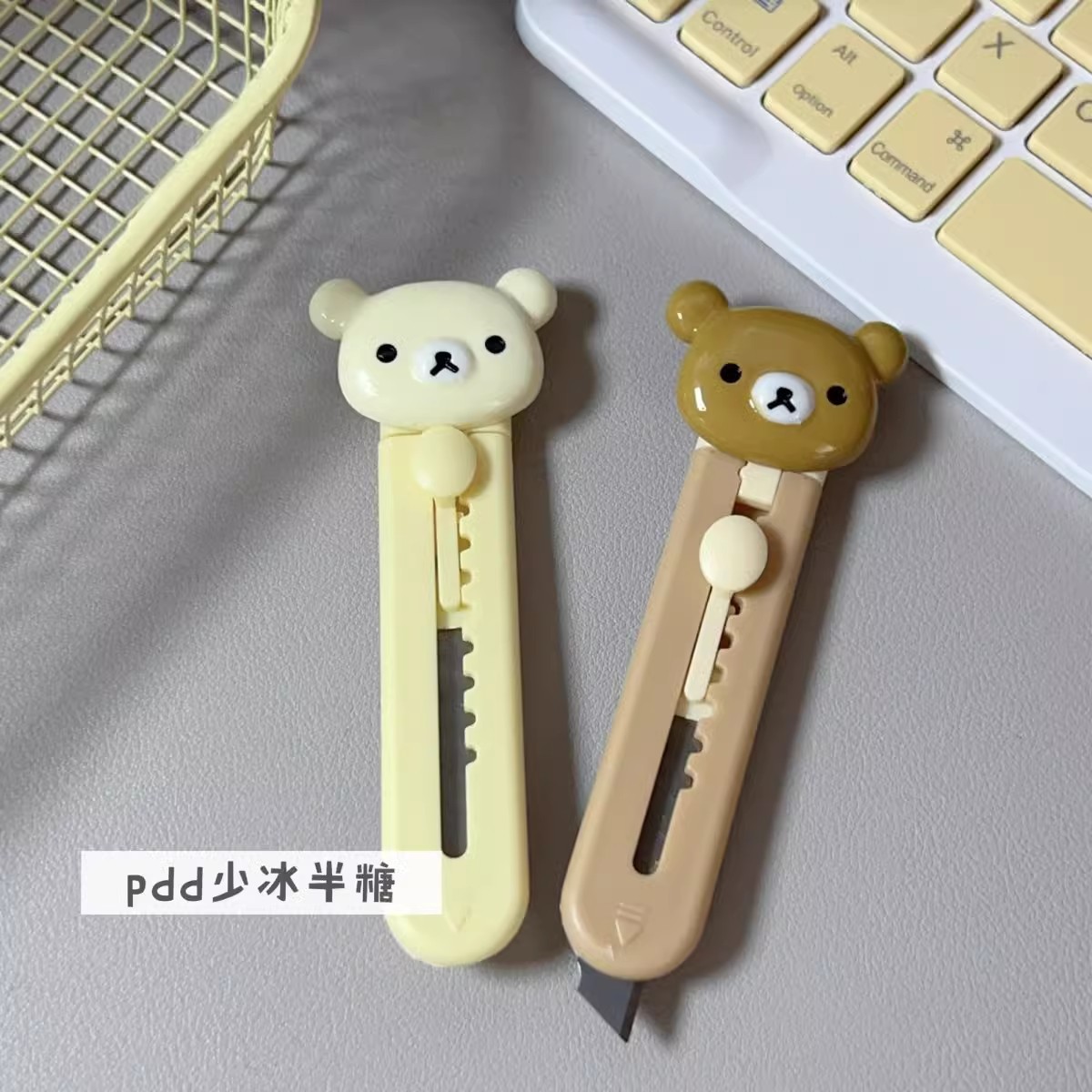Универсальный нож Rilakkuma, детский новый Kawaii Relax Bear, канцелярские принадлежности для рукоделия, ручной карманный нож для резки бумаги, подарок для детей