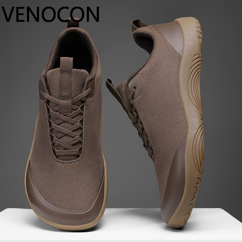 VENOCON Tênis Minimalista Adulto Masculino com Biqueira Extra Larga, Cabedal Arejado e Sola Zero Drop
