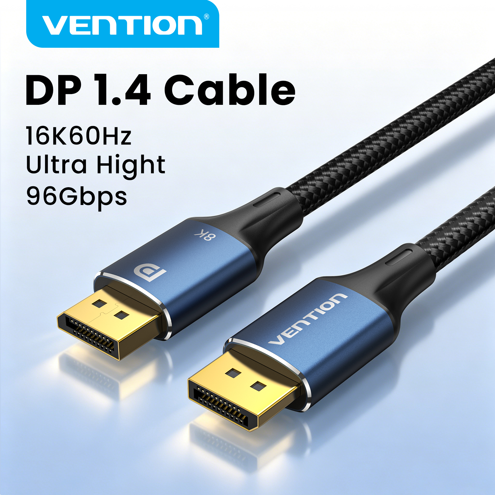 Chính Hãng Vention Dây Cáp DisplayPort 1.4 8K 60Hz 4K HDR 165Hz Màn Hình Cổng Cáp Âm Thanh Cho Video Máy Tính laptop Màn Hình TV Cổng 1.4 Cáp DP 1.2