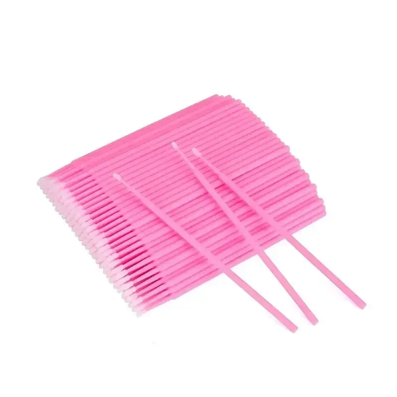 Escova de rímel em miniatura descartável para maquiagem, limpeza e cuidados pessoais compatíveis rosa