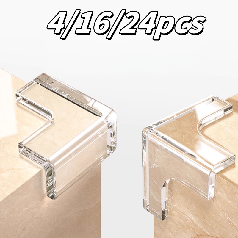 24/16/4Pcs Furniture Corner Edge Guards Soft Rubber Corner Protectors Safe from Table Corners child safety Edge Protection Cover