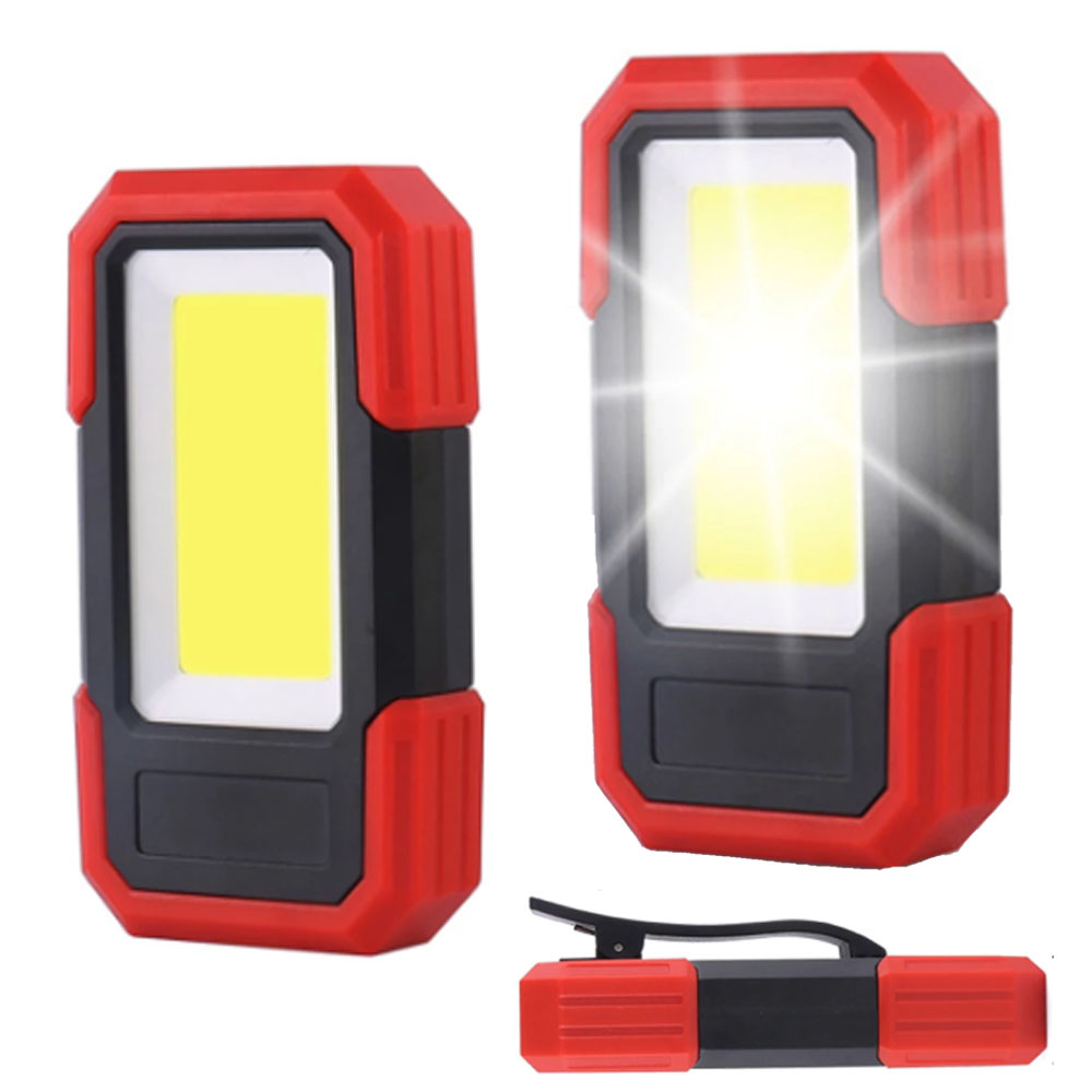 Lampe torche LED COB 600LM pour camping et urgence, lampe de travail 3 piles AAA, lampe d'inspection magnétique, 3 modes, lampe torche pour la chasse et la pêche