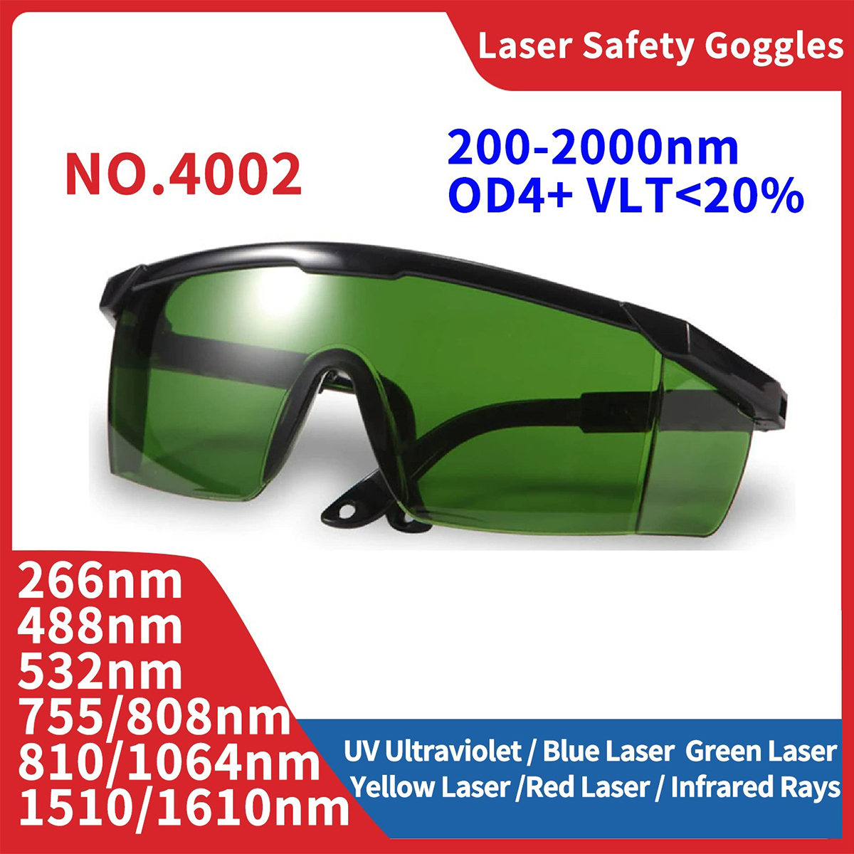 Kacamata pengaman Laser, kacamata IPL 1064nm inframerah 355nm, kacamata pelindung UV, kacamata pelindung untuk pekerjaan mesin Laser