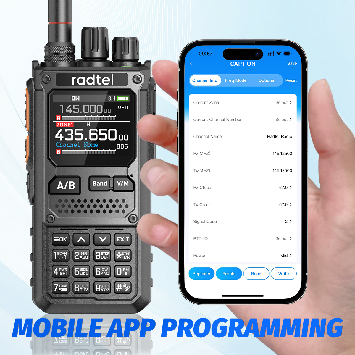 Radtel RT-920 10W 무전기 장거리 SW MW LW AM SSB CB 수신 무선 블루투스 전화 프로그래밍 햄 라디오 HF NOAA
