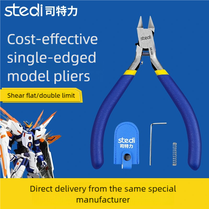 Stedi Tang Tepi Tunggal untuk Model Gundam MS-104 Alat Pemotong Alat Perakitan Militer Alat Pembuat Model Plastik Hobi Kerajinan DIY