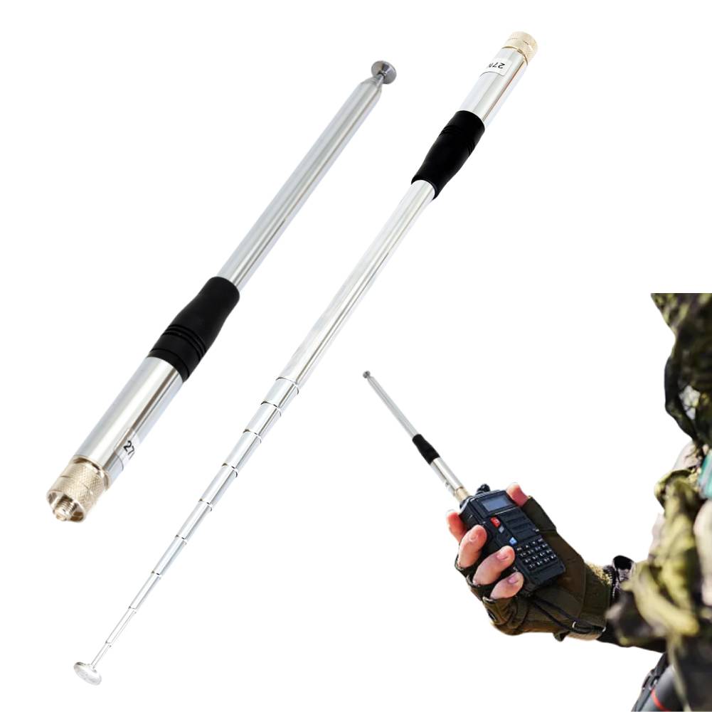 27 MHz Teleskop-/Stab-HT-Antennen, SMA-Buchse, 23 cm–130 cm, Teleskop-CB-Antenne, 2,15 dB, hohe Verstärkung für CB-Hand-/tragbares Radio