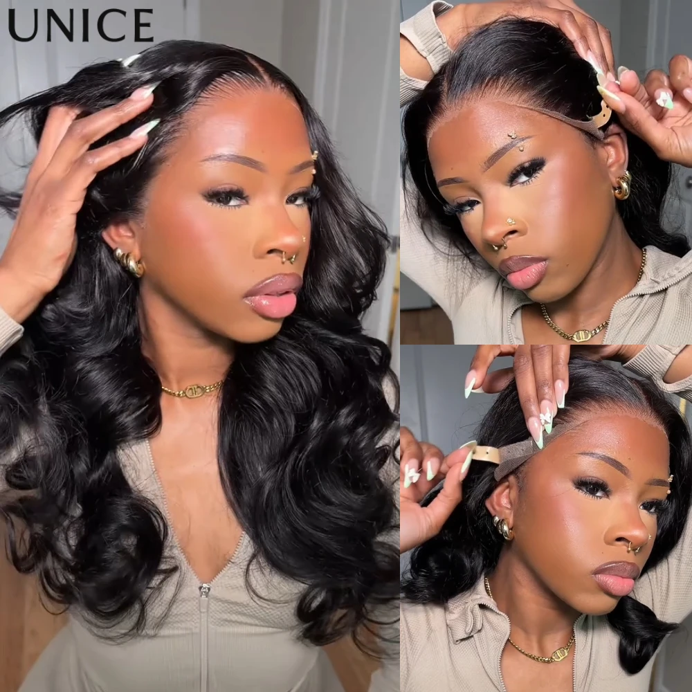 UNice 30Inches Extra-Long Body Wave Human Hair Wig 5x5 HD / 7x5 / 13x4 Lace Pull & Go Glueless Wigs With Drawstring