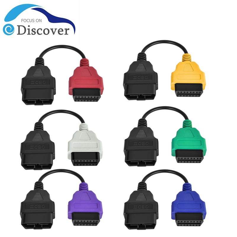 6 kolorów OBD 2 Solidne złącze skanera samochodowego MultiECUScan Kabel adaptera diagnostycznego do skanowania wielu ECU do skanowania ECU Fiat