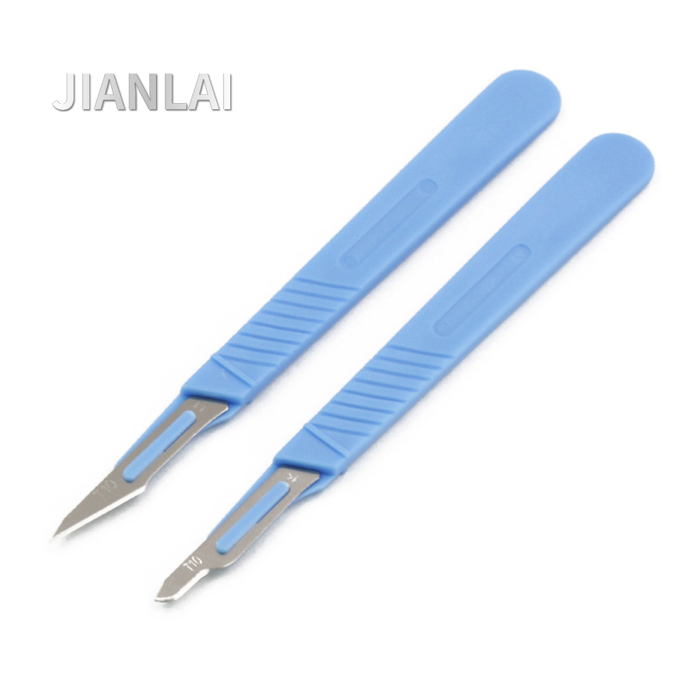 New 11 # 15 # Disposable Sterile Scalpel Radiation Sterilization Plastic Handle DIY Tool Animal Surgical Knife