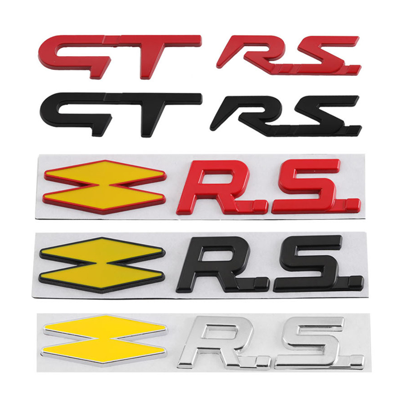 รถโลหะ GT RS Sport Badge สติกเกอร์รูปลอกสําหรับ Renault Logan Clio Megane Kangoo 1 2 3 4 Captur Espace Twingo Duster Kadjar