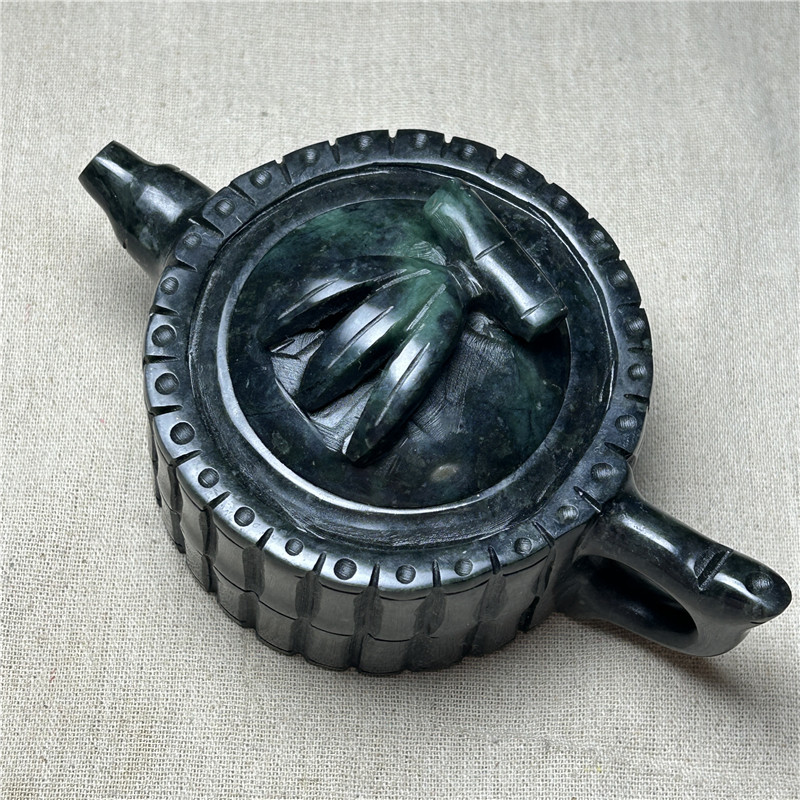 Yao Wangshi olla de bambú, tetera de meteorito del Tesoro tibetano, taza de bambú, hervidor hecho a mano, estilo tallado