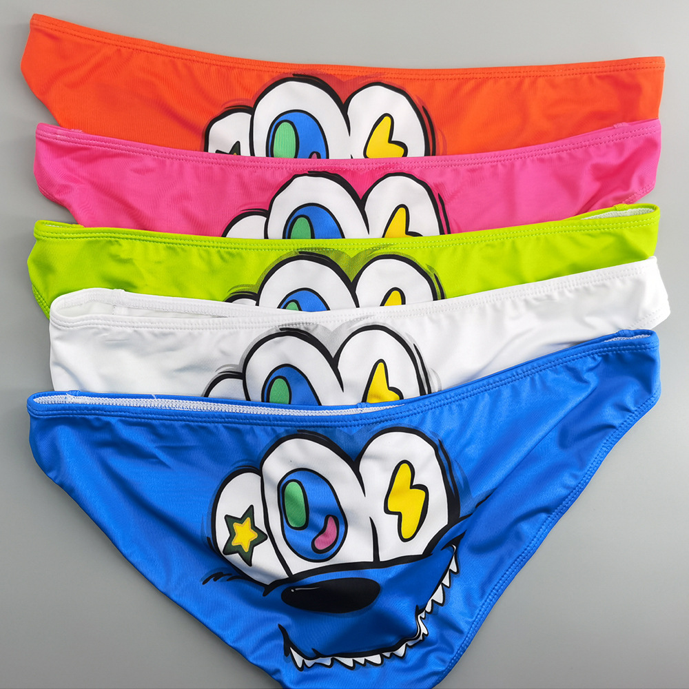 Clássico nova roupa interior masculina cuecas dos desenhos animados bonito calças impressas 25102